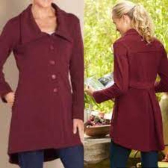 Soft Surroundings Rachel Jacket Small burgandy - Picture 1 of 6